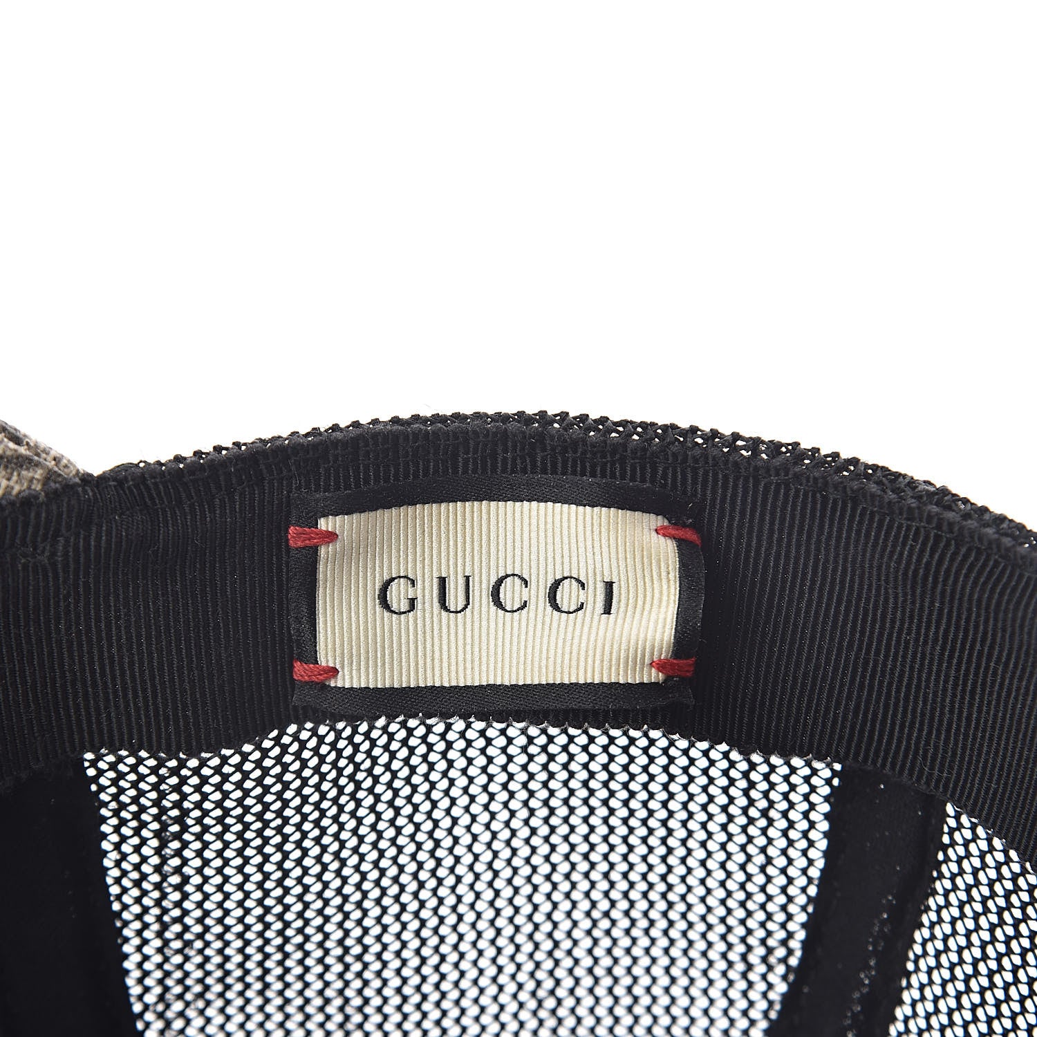 Gucci Soft GG Supreme Monogram Mesh Textured Dollar Calfskin Neo Vintage Rap Baseball Hat M Dark Brown Black 8 of 9
