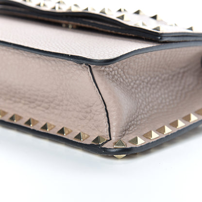 Valentino Garavani Pebbled Calfskin Rockstud Side Slip Crossbody Poudre 8 of 11