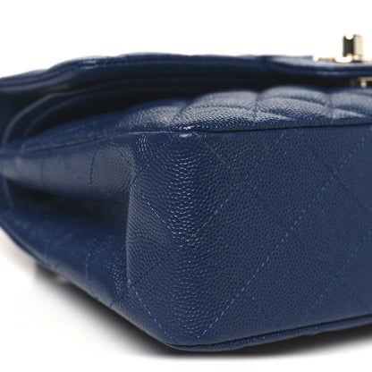 Chanel Caviar Quilted Small Double Flap Blue 9 of 10