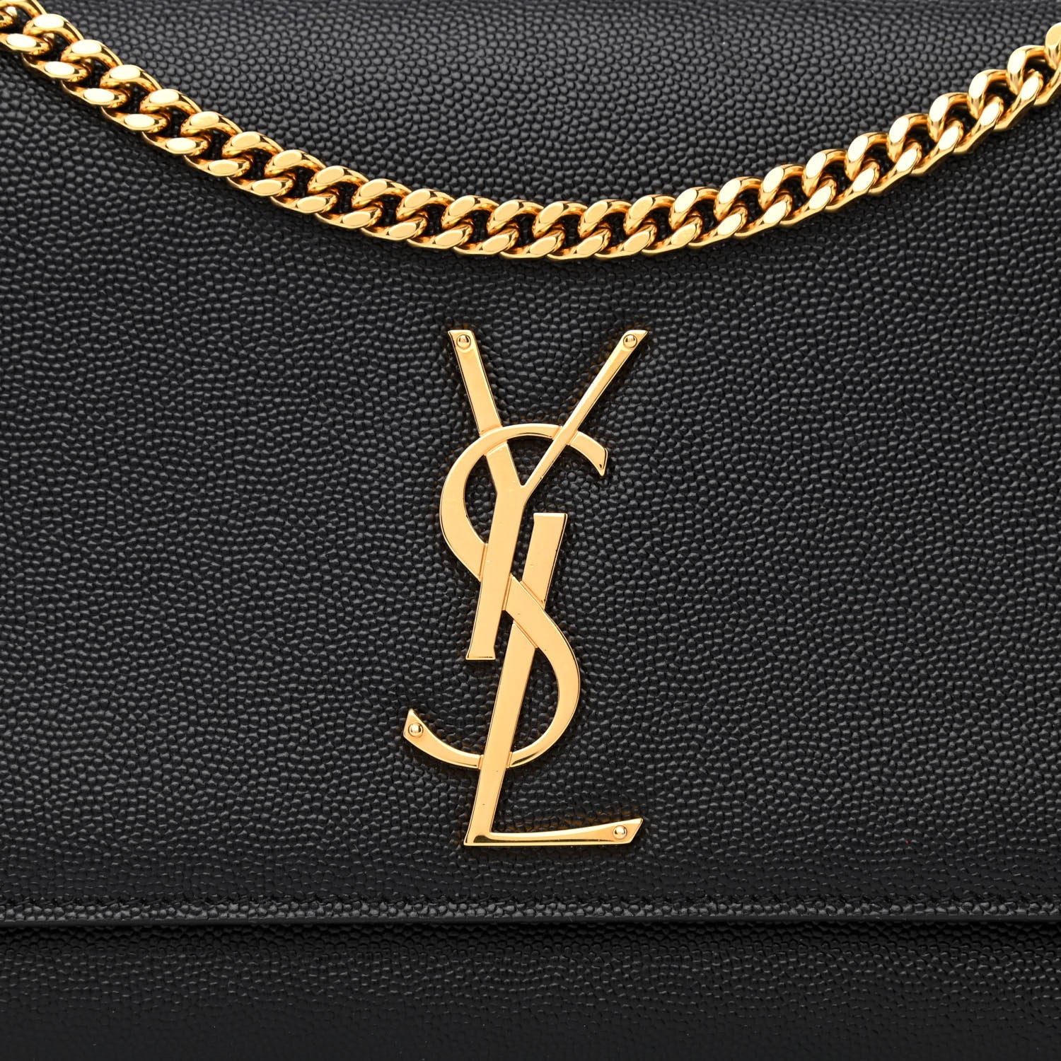 Saint Laurent Grain De Poudre Medium Classic Monogram Kate Satchel Black 8 of 10