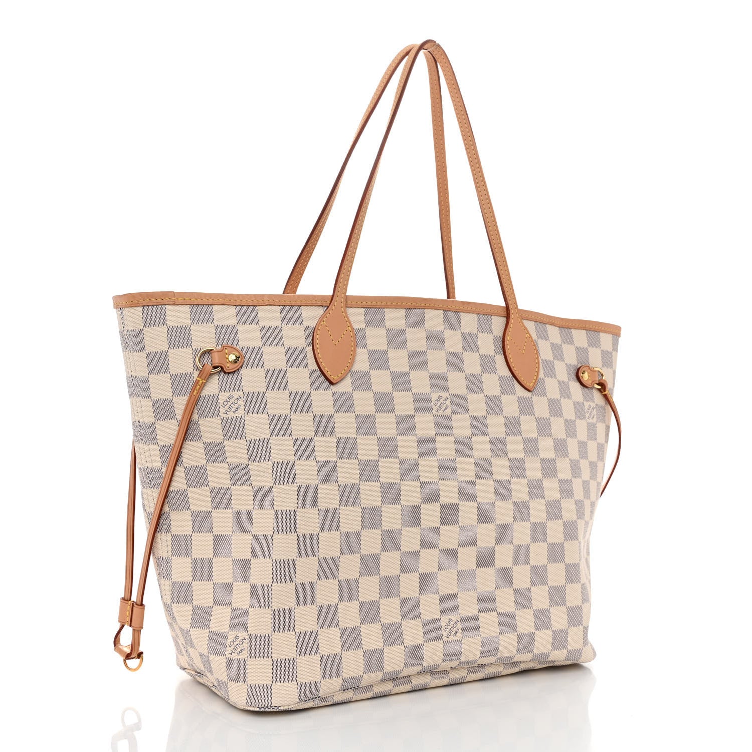 Louis Vuitton Damier Azur Neo Neverfull MM Rose Ballerine 3 of 12