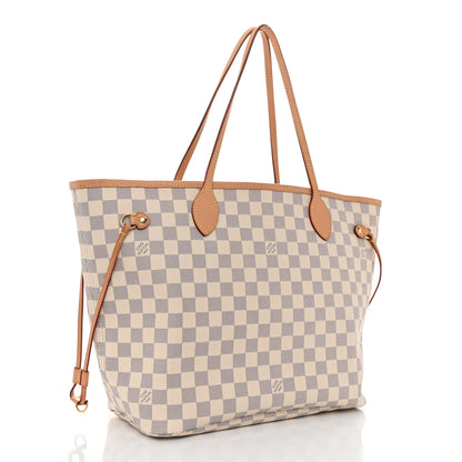 Louis Vuitton Damier Azur Neo Neverfull MM Rose Ballerine 3 of 12