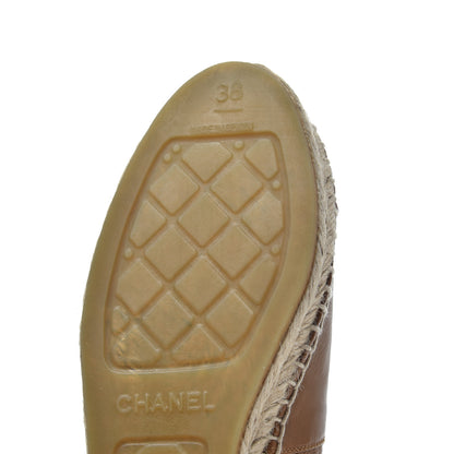 Chanel Calfskin CC Espadrilles 38 Light Brown 16 of 23
