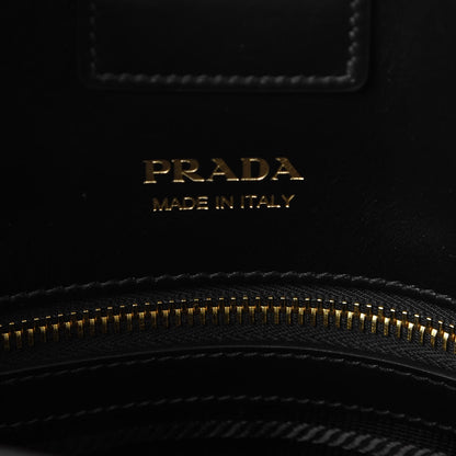 Prada City Calf Bibliotheque XL Tote Nero Black Marmo Granato 6 of 7