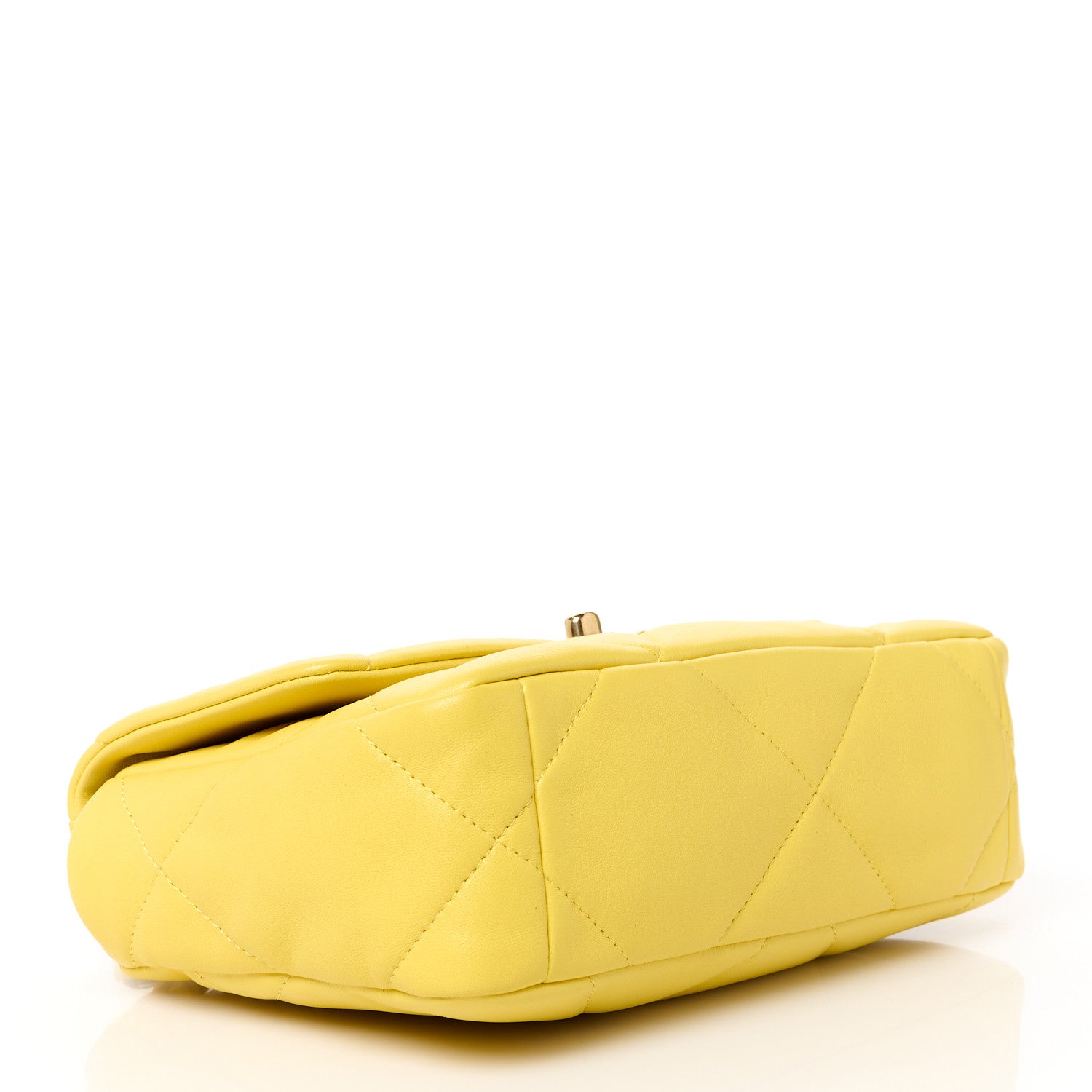 Chanel Lambskin Quilted Medium Chanel 19 Flap Yellow 4 of 9