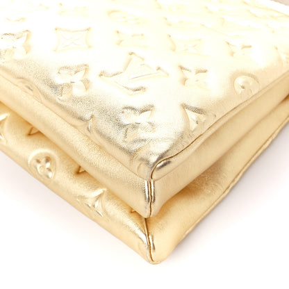 Louis Vuitton Lambskin Embossed Monogram Coussin PM Gold 9 of 9