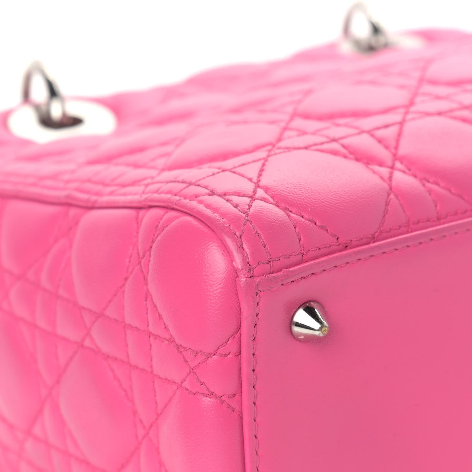Christian Dior Lambskin Cannage Medium Lady Dior Pink 6 of 15