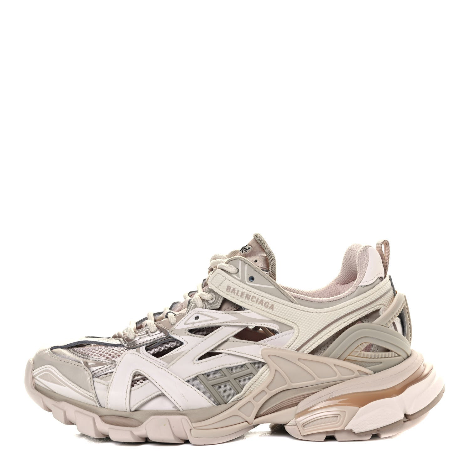 Balenciaga Rubber Mesh Bi-Color Womens Track.2 Open Sneakers 39 Nude 1 of 6