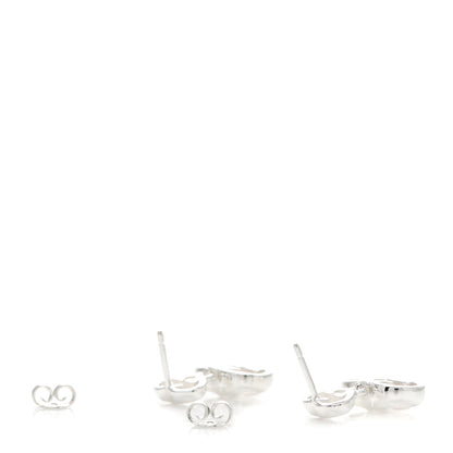 Gucci Sterling Silver Britt Double Heart Drop Earrings 3 of 4