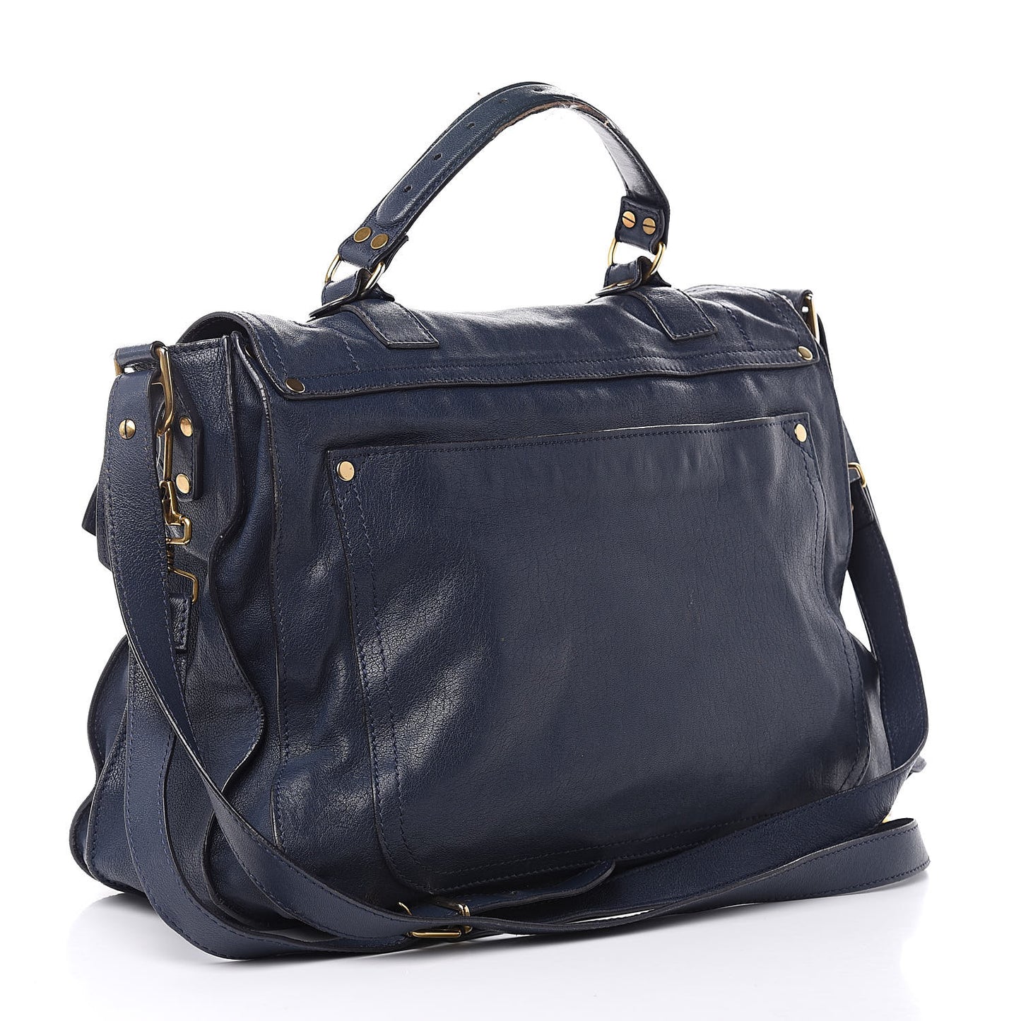Lambskin PS1 Extra Large Satchel Indigo