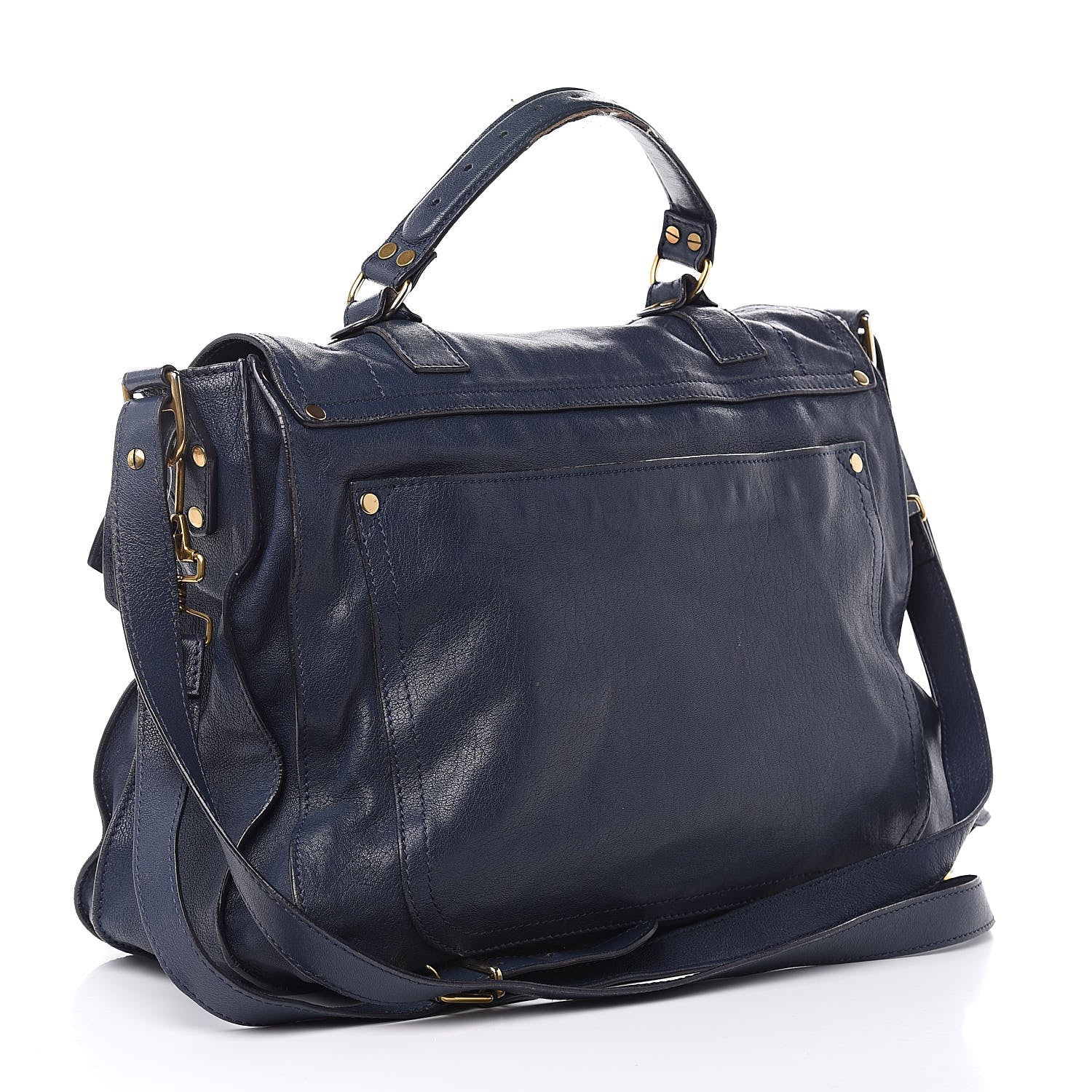 Proenza Schouler Lambskin PS1 Extra Large Satchel Indigo 3 of 19