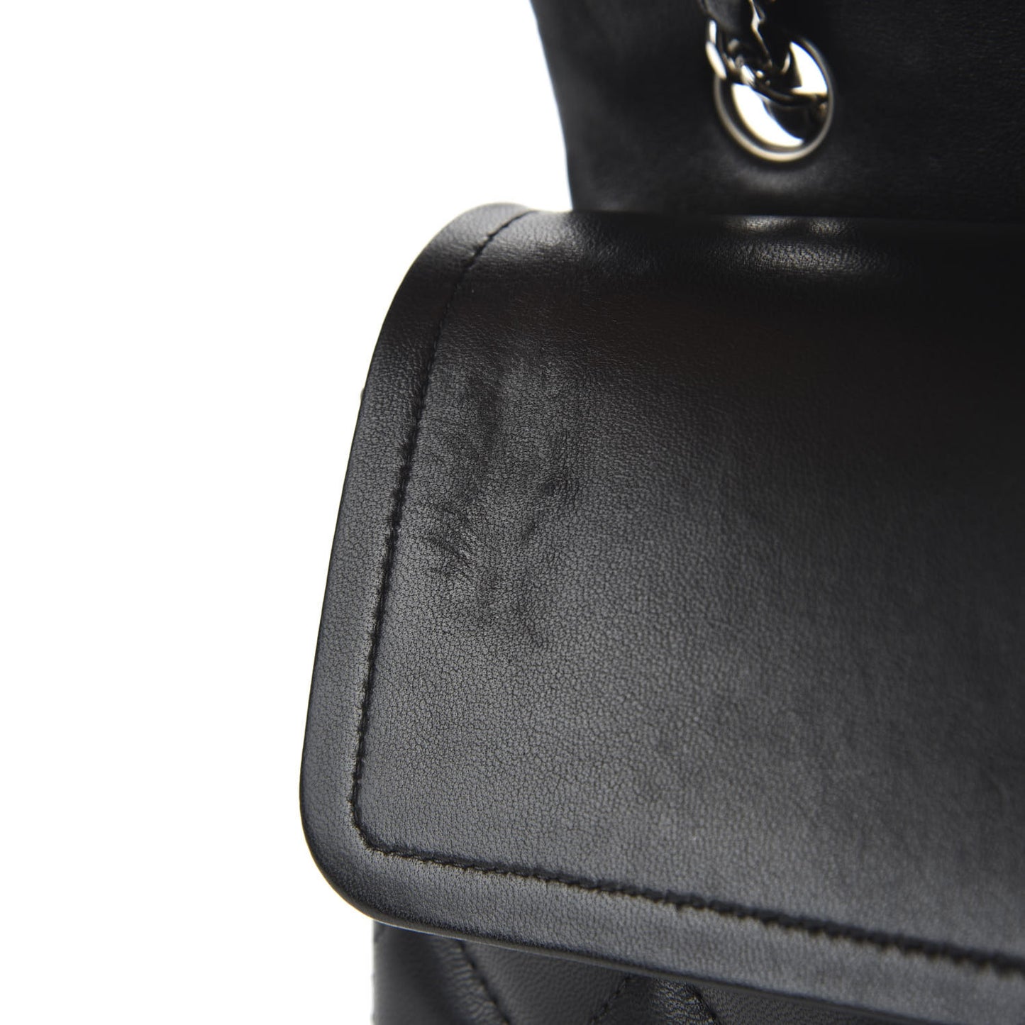 Lambskin Quilted Jumbo Double Flap Black