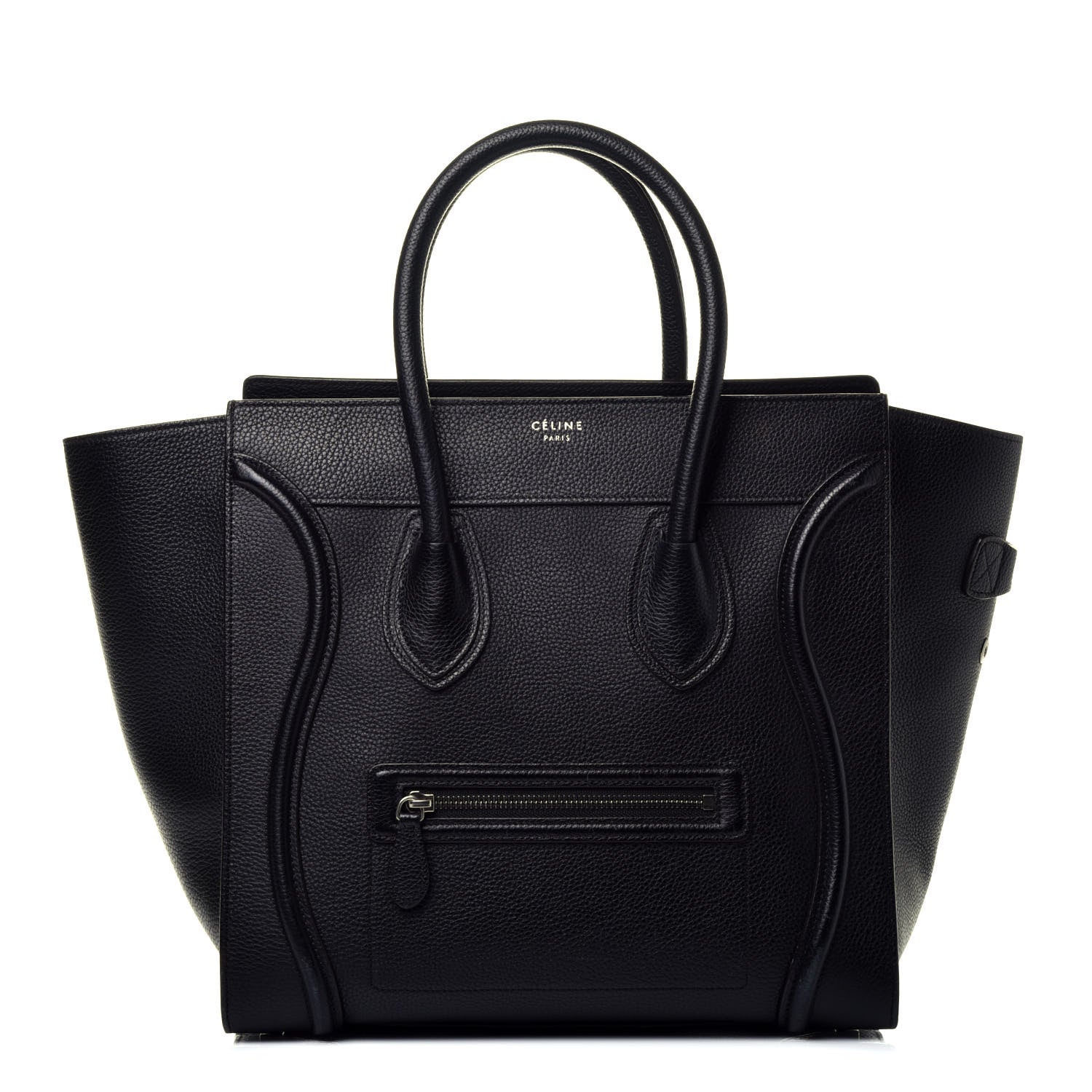 Celine Drummed Calfskin Mini Luggage Black 1 of 9