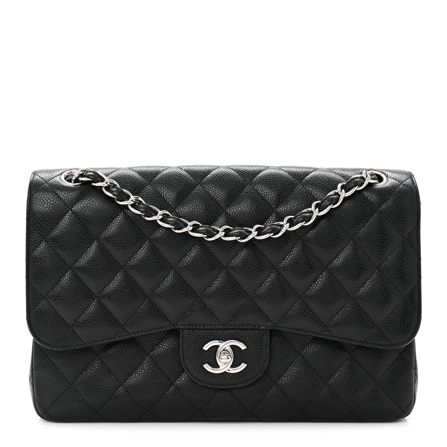 Chanel Caviar Quilted Jumbo Double Flap Black 1 of 10