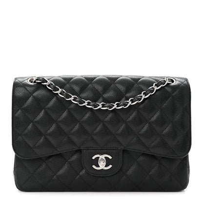 Chanel Caviar Quilted Jumbo Double Flap Black 1 of 10
