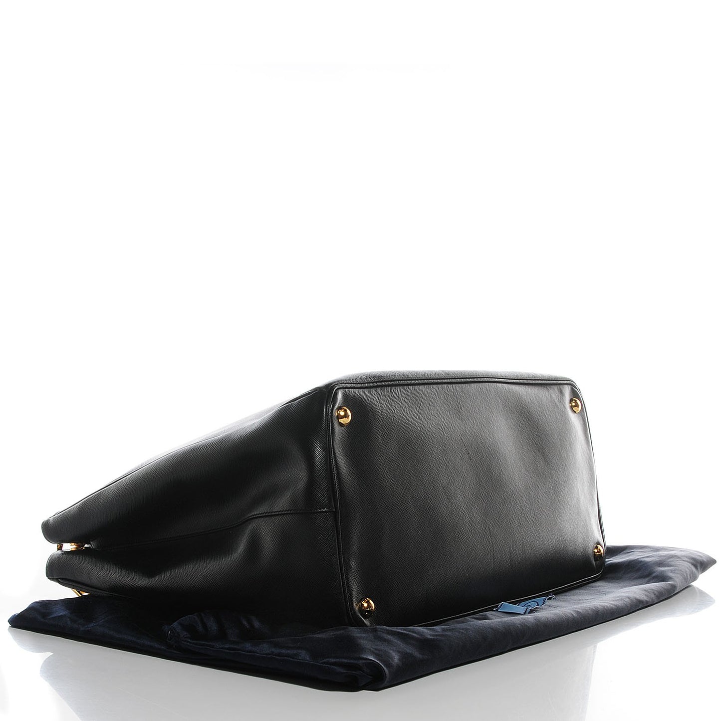 Saffiano Lux Extra Large Galleria Double Zip Tote Black