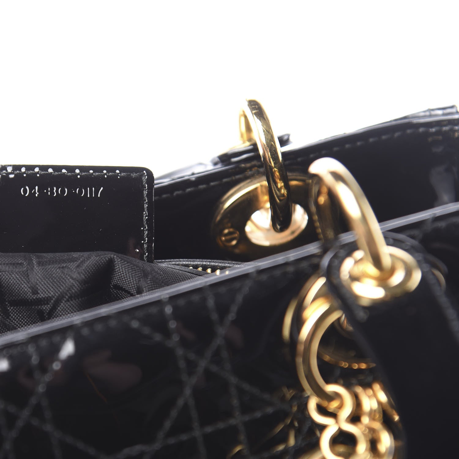 Christian Dior Patent Cannage Medium Lady Dior Black 8 of 12