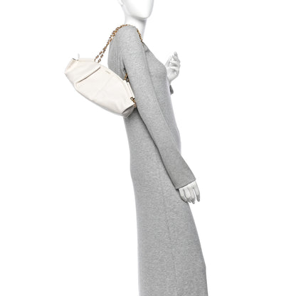 Loewe Shiny Nappa Calfskin Small Paseo Bag With Chain Soft White 2 of 9