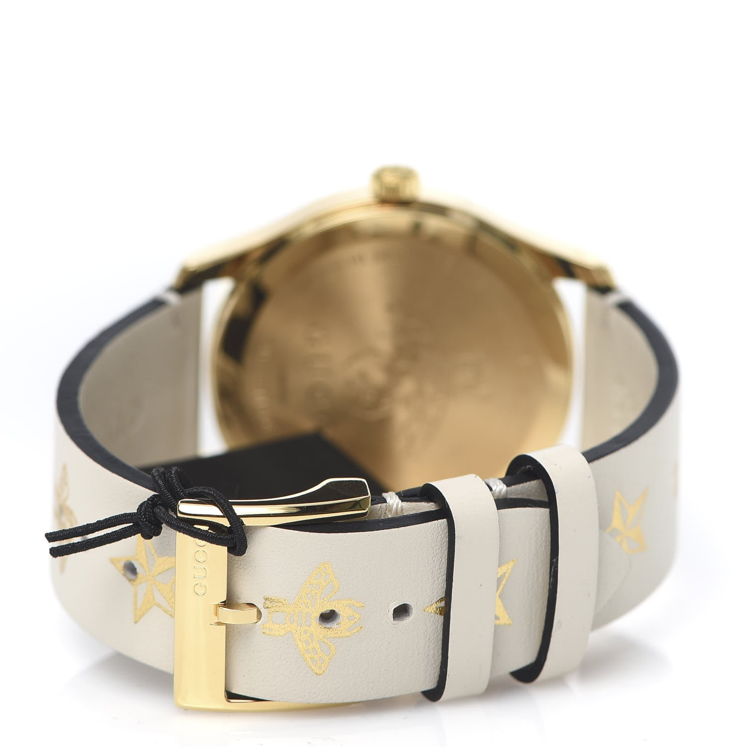 Gucci Stainless Steel Calfskin 38mm G-Timeless Bee Star Quartz Watch White 4 of 6