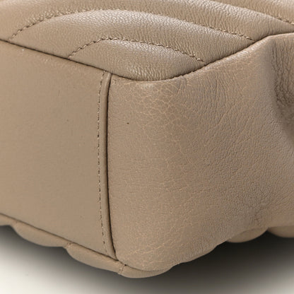 Saint Laurent Sheepskin Matelasse Chevron Monogram Medium College Bag Dark Beige 10 of 10