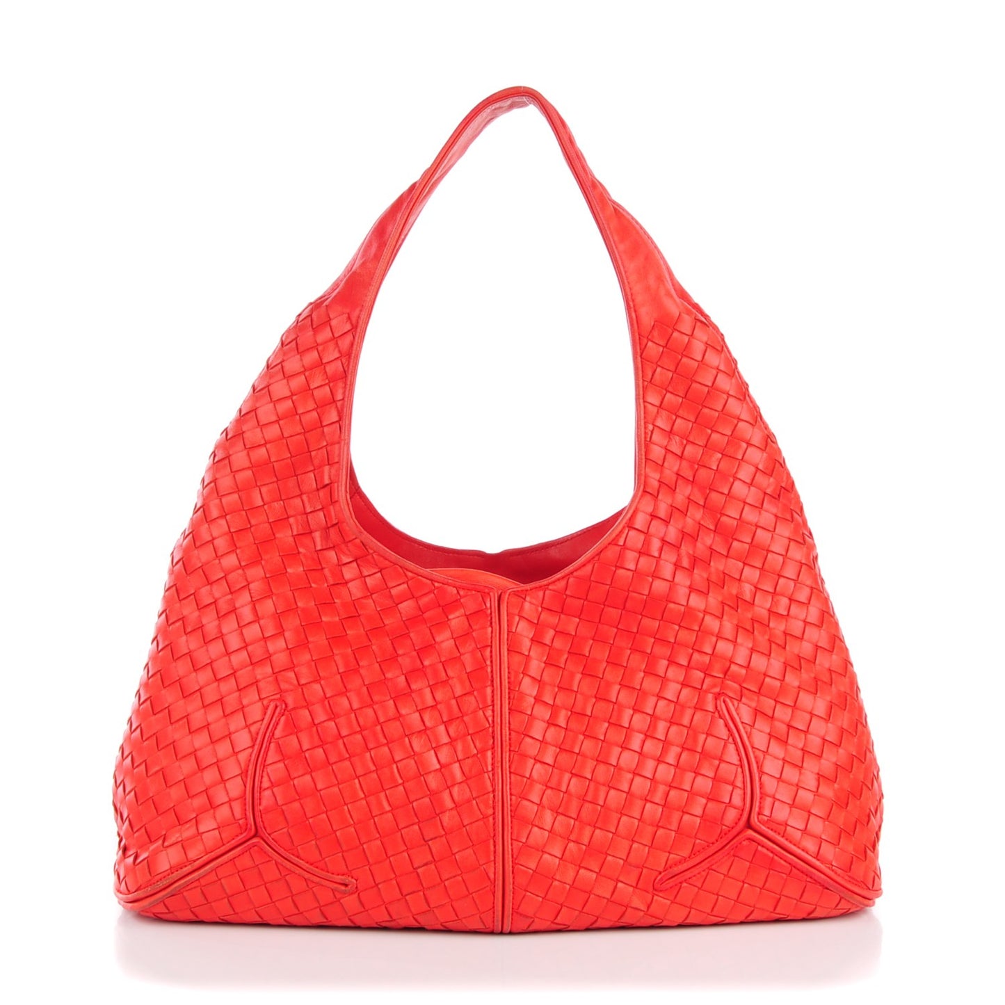 Nappa Intrecciato Ball Hobo Cardinal