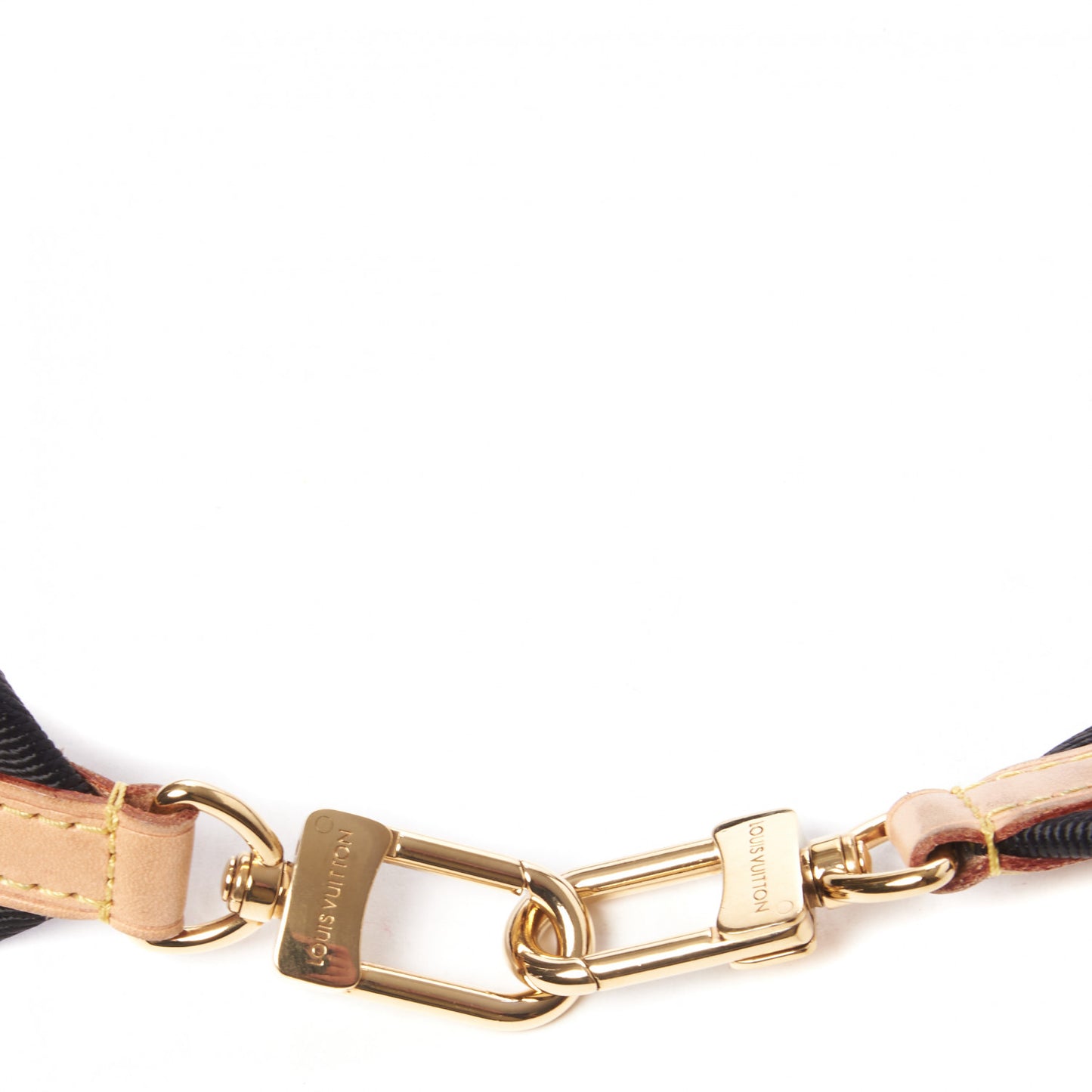 Nylon Monogram Strap with Coin Purse Black