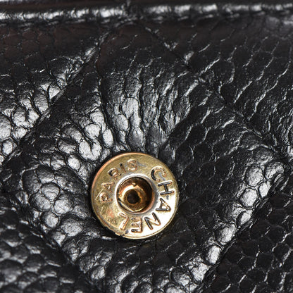 Chanel Caviar Quilted Zipped Pocket Wallet Black 9 of 15
