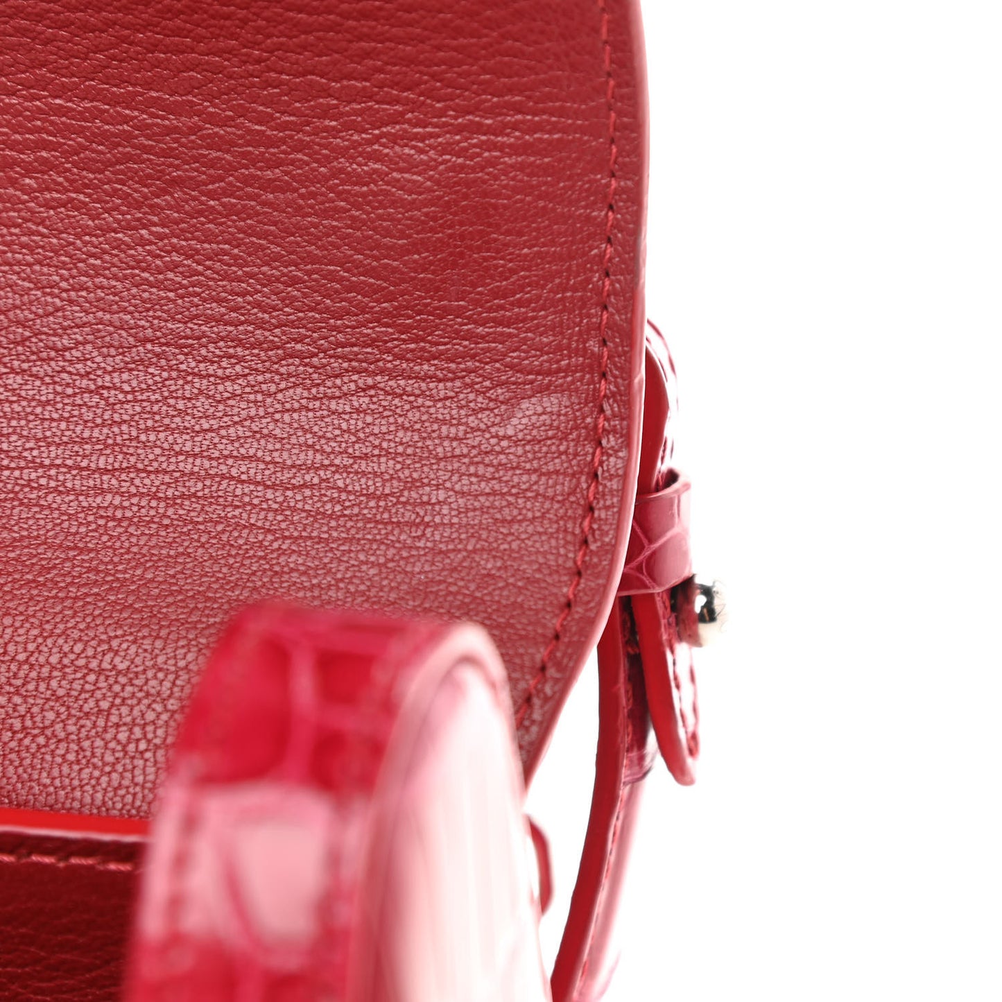 Crocodile Twist Shoulder Bag PM Rubis
