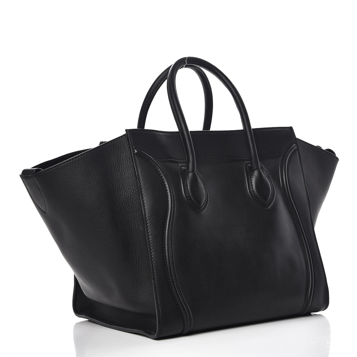 Supple Calfskin Medium Phantom Luggage Black