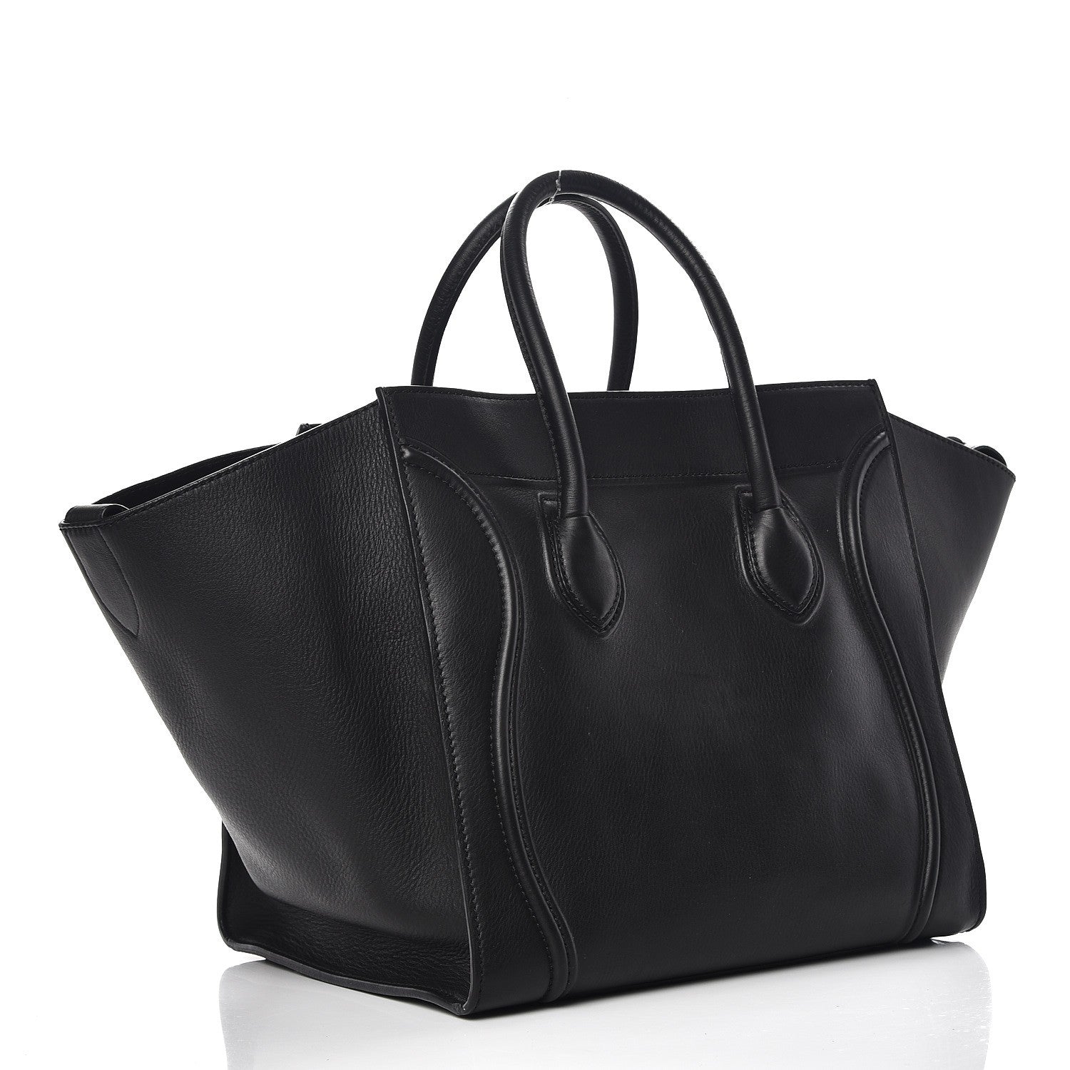 Celine Supple Calfskin Medium Phantom Luggage Black 3 of 13