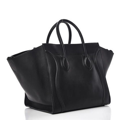 Celine Supple Calfskin Medium Phantom Luggage Black 3 of 13