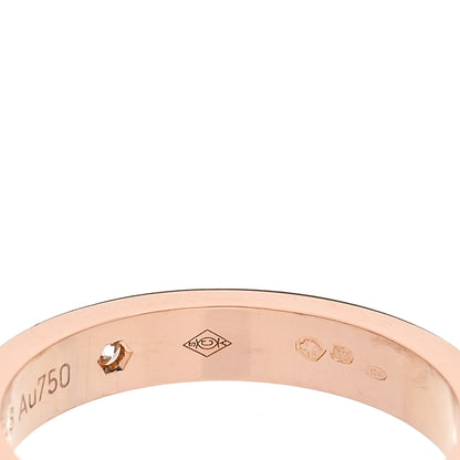 Cartier 18K Pink Gold Diamond 3mm C De Cartier Wedding Band Ring 49 5 5 of 6