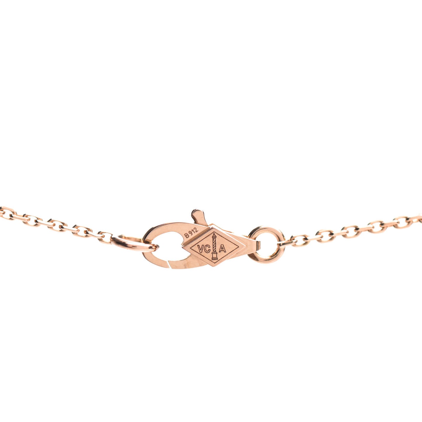 18K Rose Gold Carnelian Sweet Alhambra Pendant Necklace