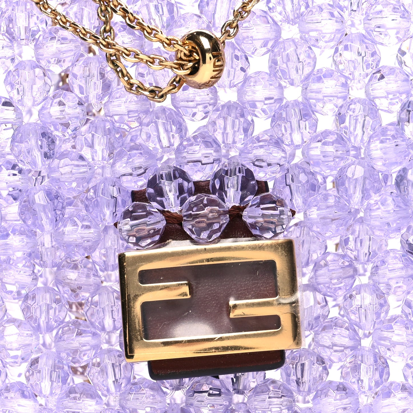 Enamel Vitello King Beaded Pico Baguette Charm Anemone