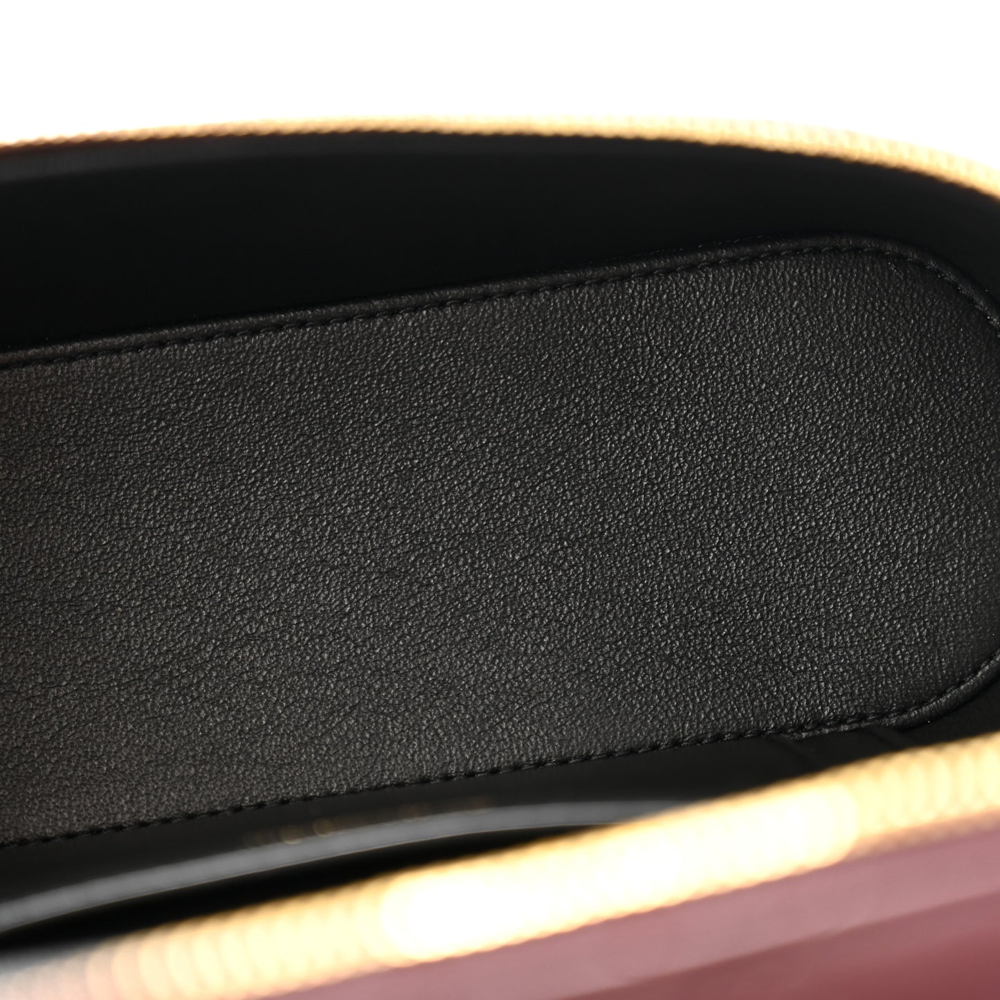 Lambskin Quilted Mini Gaby Vanity Case Rouge Cabernet