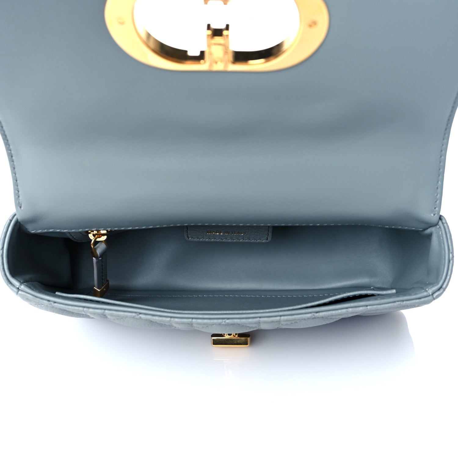 Christian Dior Calfskin Cannage Small Caro Bag Cloud Blue 4 of 9