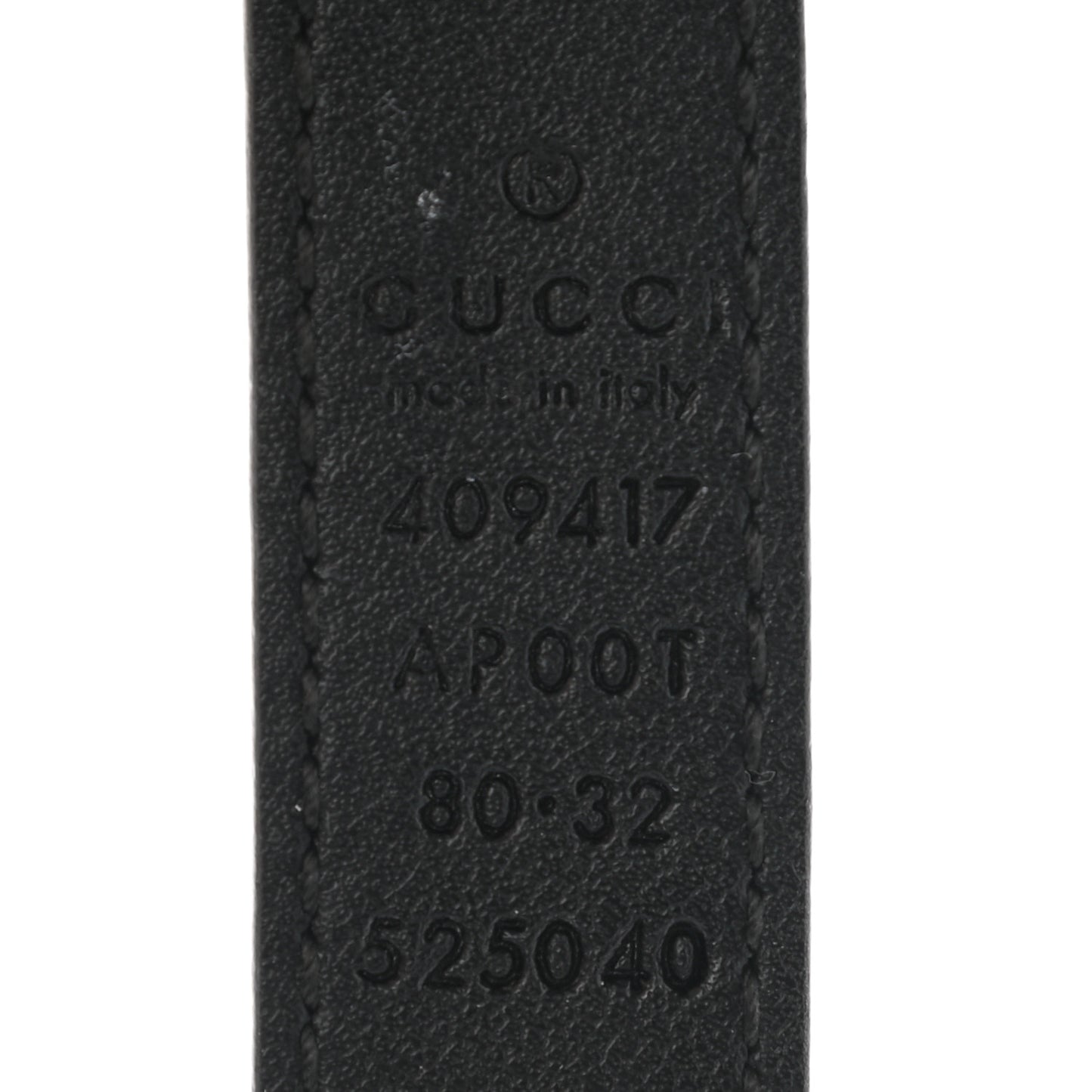 Calfskin Double G 20mm Belt 80 32 Black