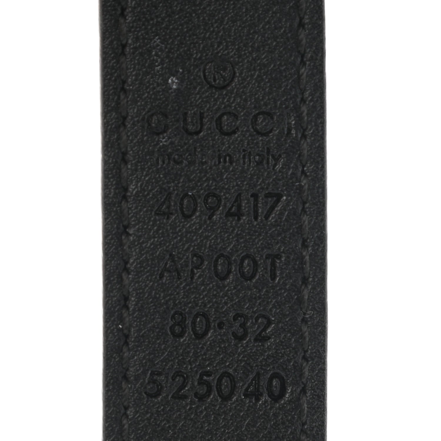 Gucci Calfskin Double G 20mm Belt 80 32 Black 3 of 5