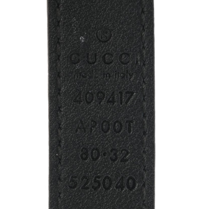 Gucci Calfskin Double G 20mm Belt 80 32 Black 3 of 5