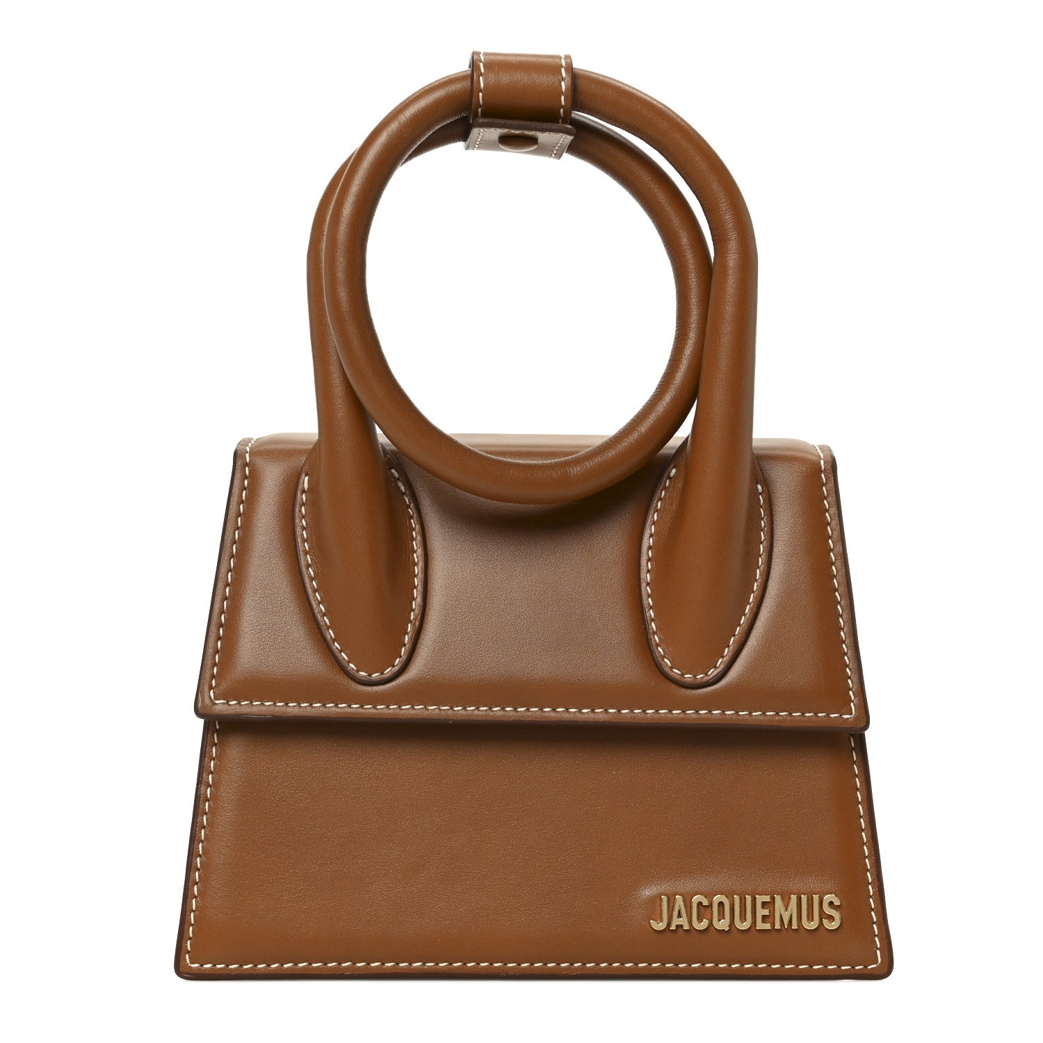 Jacquemus Smooth Calfskin Le Chiquito Noeud  Light Brown 1 of 9