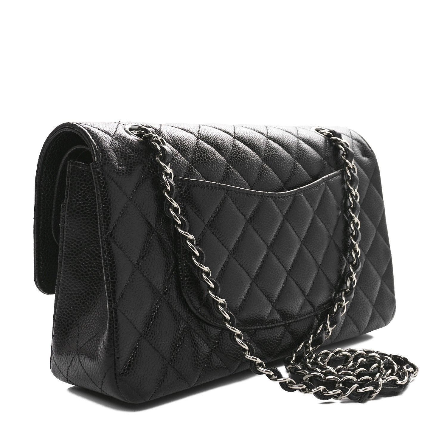 Chanel Caviar Quilted Medium Double Flap Black 2 of 11