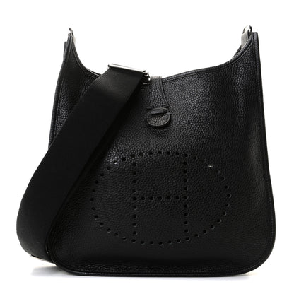 Hermes Taurillon Clemence Evelyne III PM Black 1 of 9