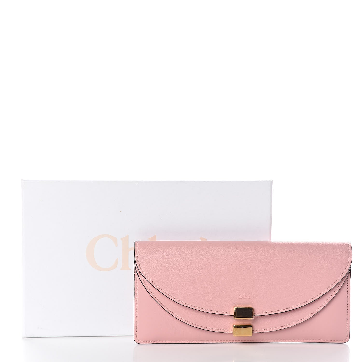Chloe Calfskin Georgia Flap Wallet Washed Pink 7 of 7