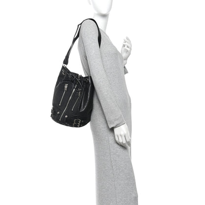 Saint Laurent Calfskin Medium Rider Bucket Bag Black 2 of 9