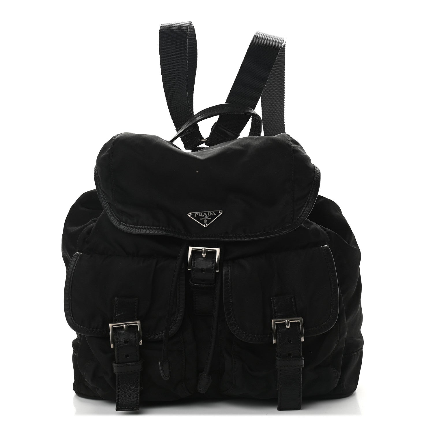 Prada Nylon Vela Medium Backpack Black 1 of 8