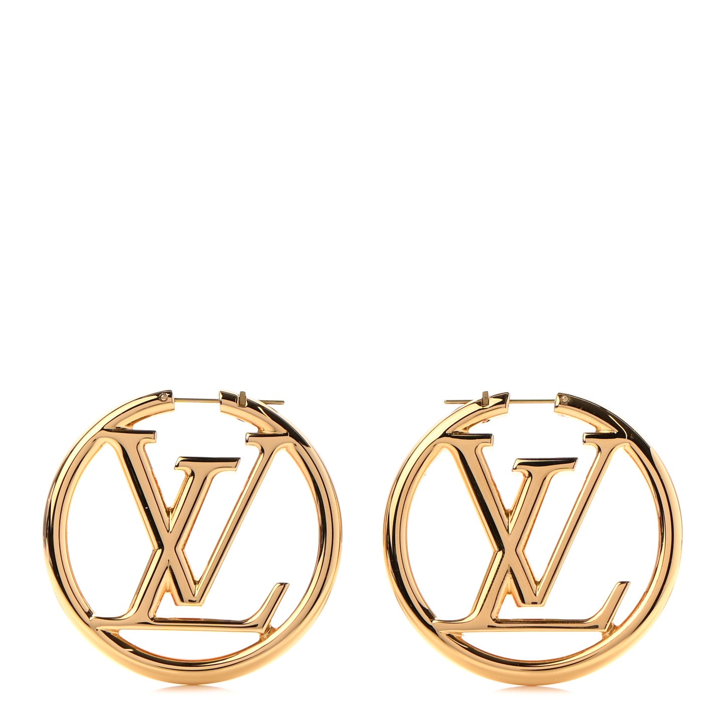 Metal Louise Hoop Earrings Gold