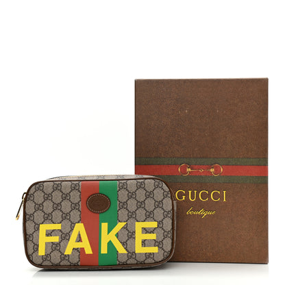 Gucci GG Supreme Monogram Azalea Calfskin Fake/Not Small Retro Interlocking G Belt Bag Beige Ebony Brown Sugar 8 of 8