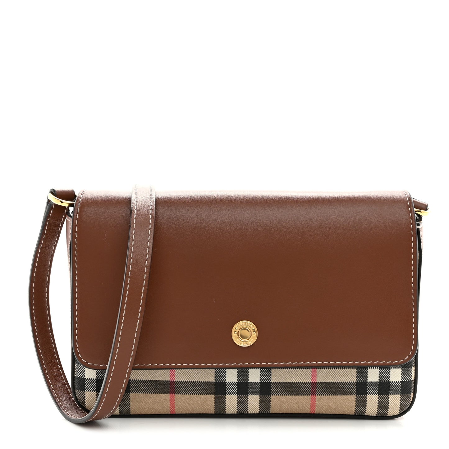 Calfskin Vintage Check New Hampshire Bag Archive Beige Tan