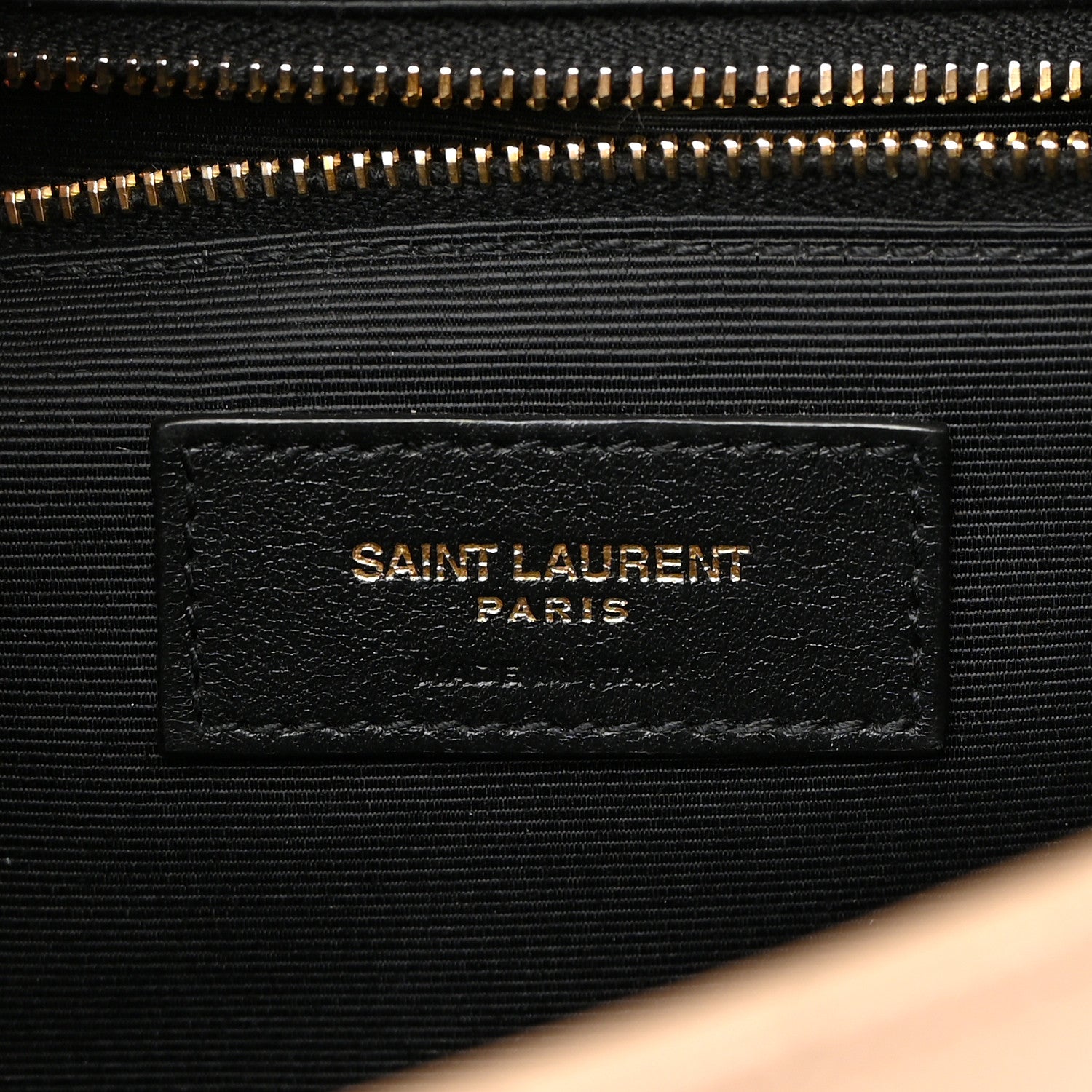 Saint Laurent Grain De Poudre Mixed Matelasse Large Triquilt Monogram Satchel Dark Beige 6 of 25