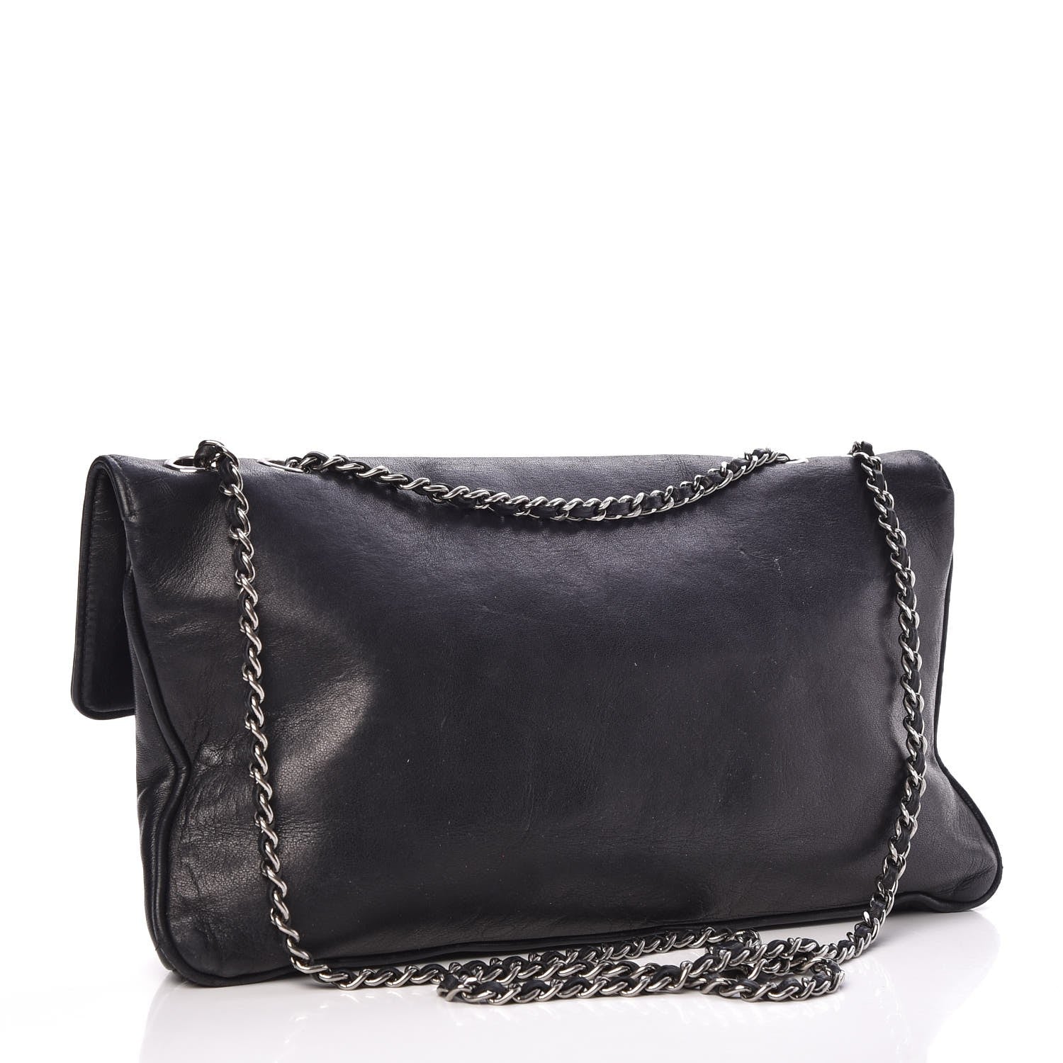 Chanel Lambskin Mademoiselle Lock Flap Pochette Black 4 of 10